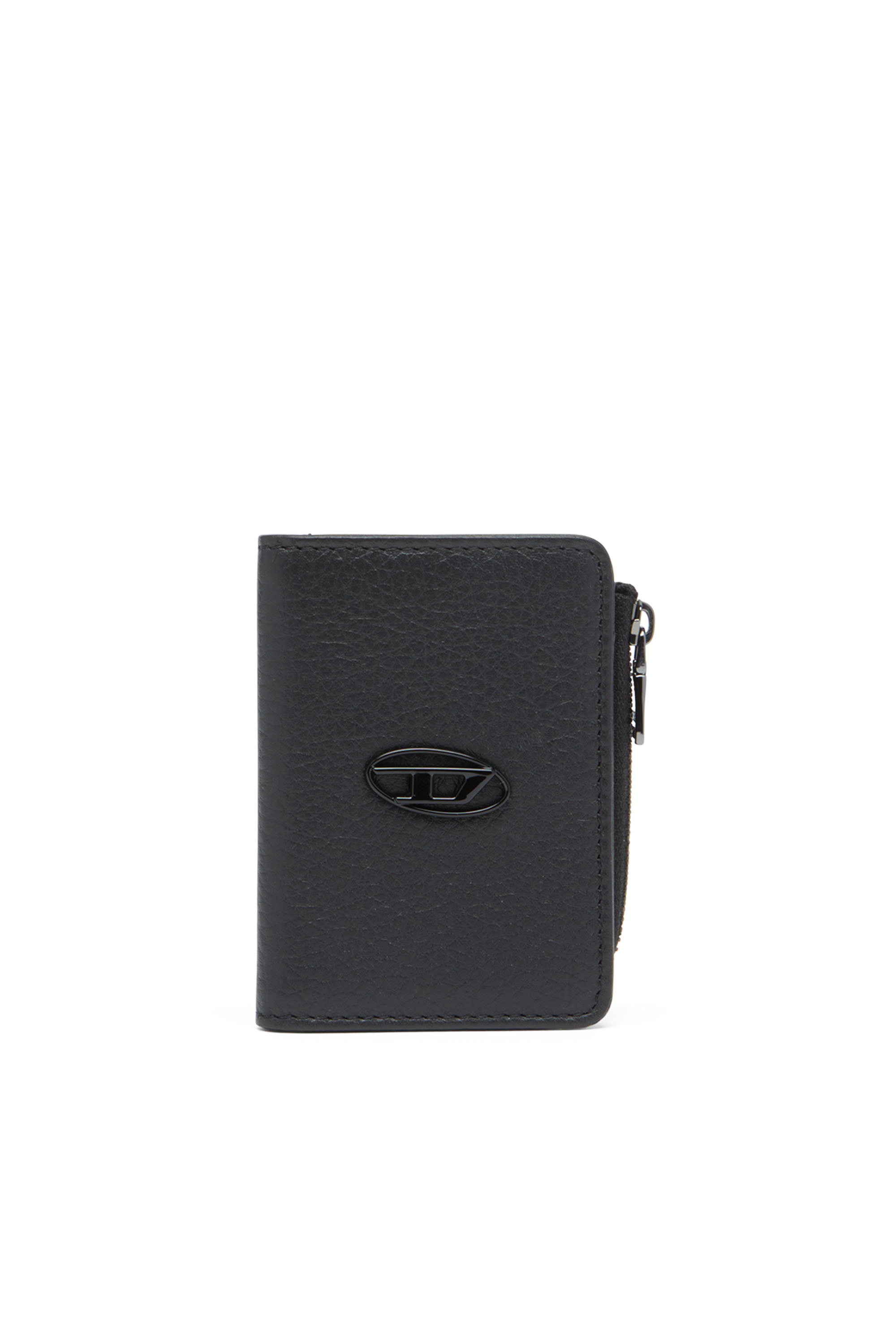 Diesel - HISSU EVO CARD HOLDER L, Portacarte in pelle Uomo in Nero - 1