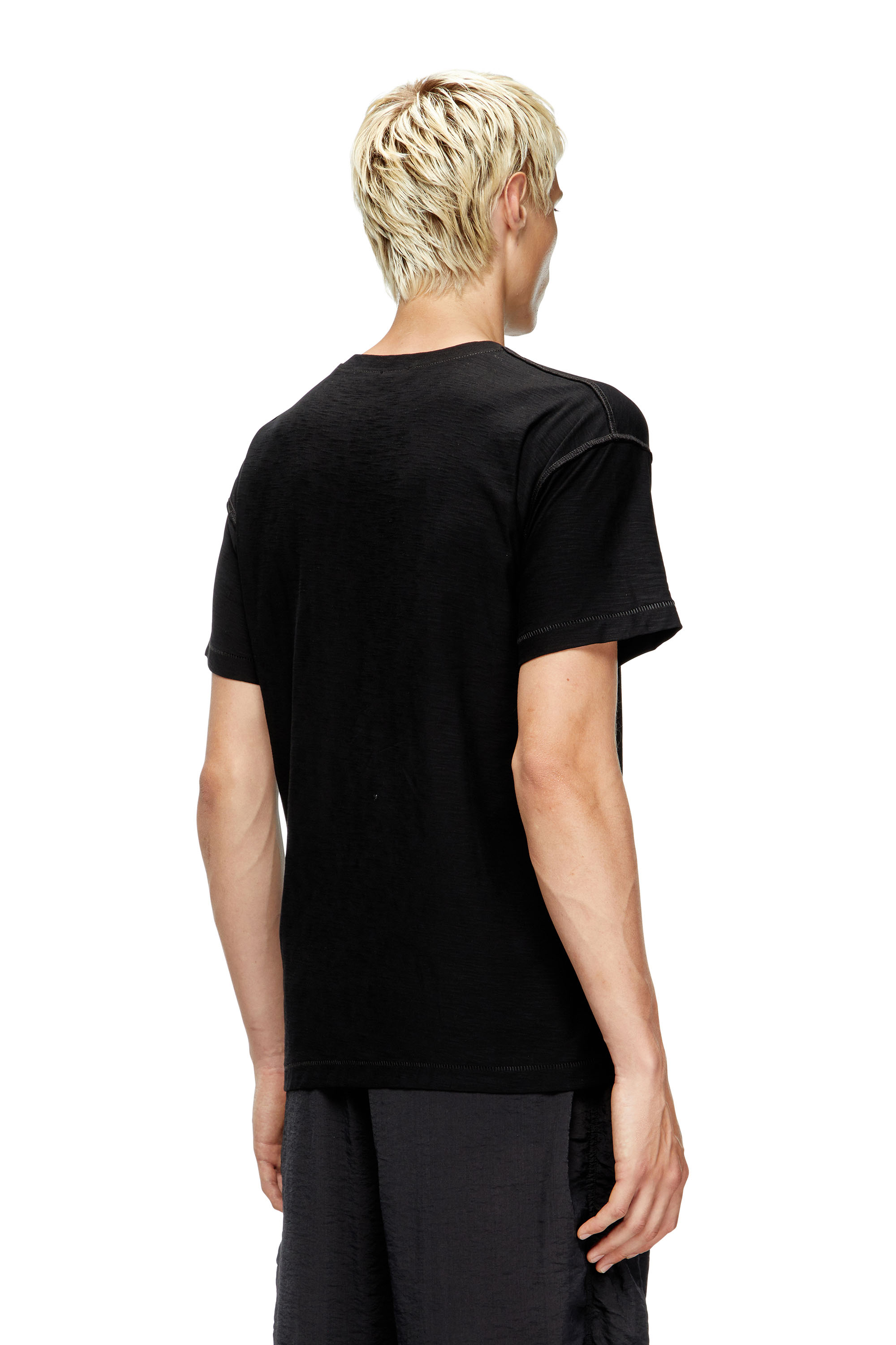 Diesel - T-NORM-T13, Felpa con ricamo Phoenix Uomo in Nero - 4