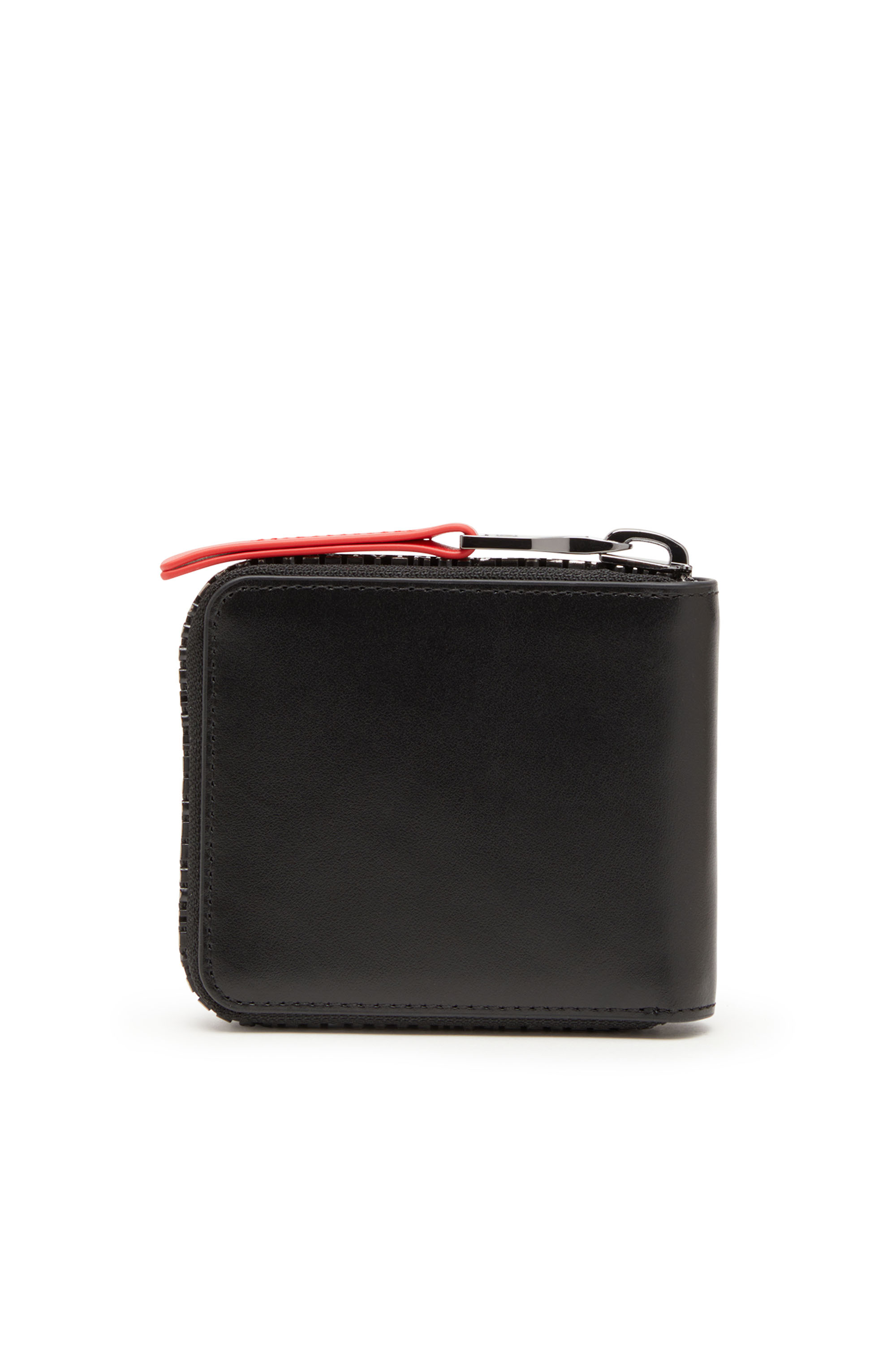 Diesel - ZIP-D BI-FOLD COIN ZIP XS, Portafoglio in pelle con zip logata Uomo in Nero - 2