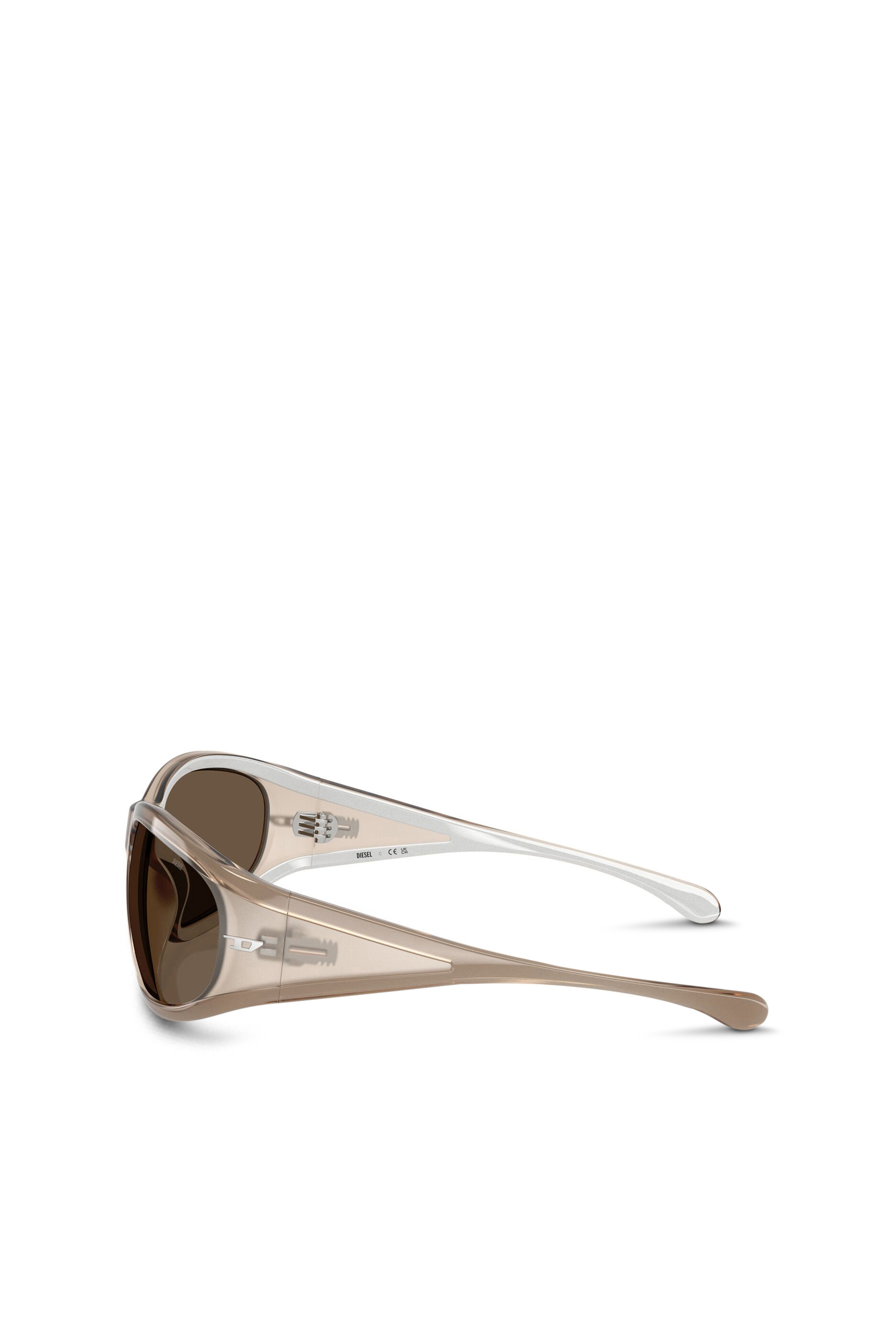 Diesel - 0DL3002, Occhiale in acetato con forma rettangolare Unisex in Marrone - 3