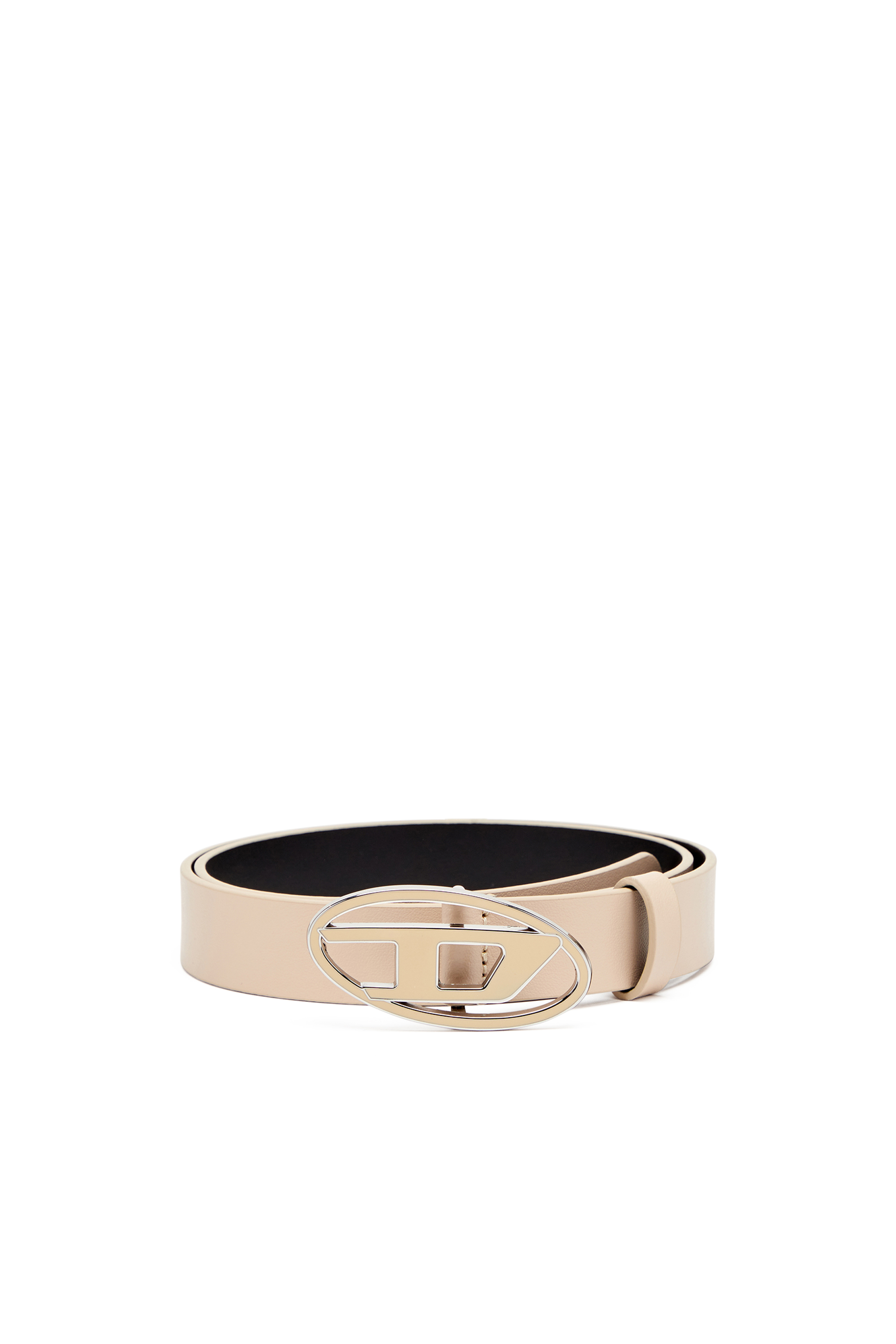 Diesel - B-1DR 25, Cintura 2.4 cm in pelle con fibbia smaltata Donna in Beige - 1