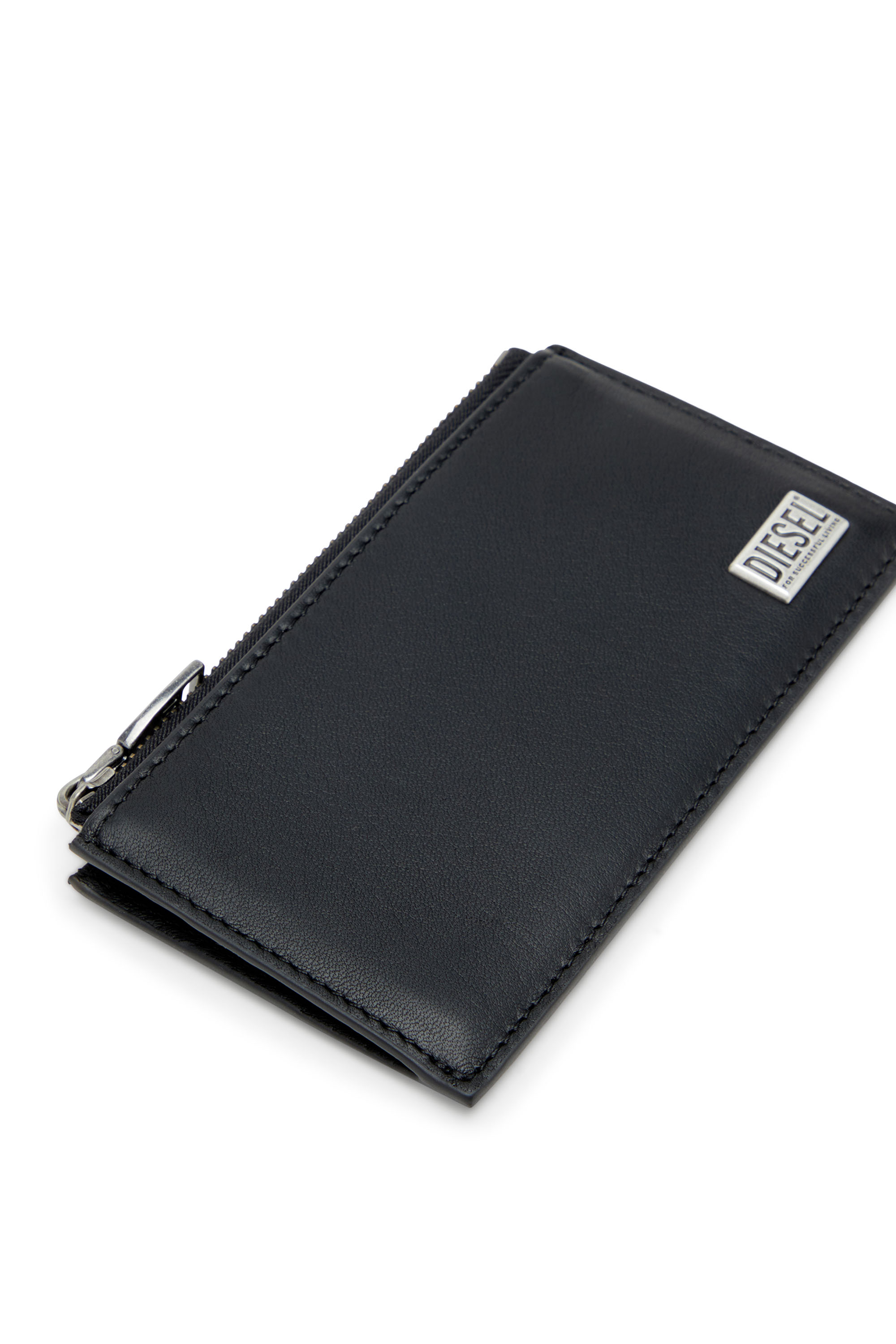 Diesel - BISCOTTO CARD HOLDER III, Portacarte in pelle semi lucida Uomo in Nero - 4
