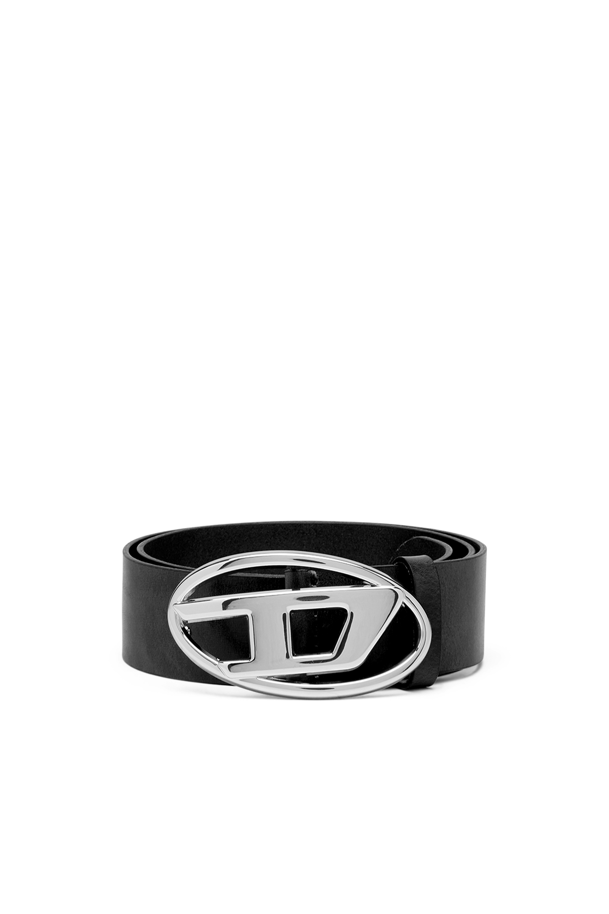 Diesel - B-1DR W, Cintura 3.9 cm con fibbia con logo D Donna in Nero - 1