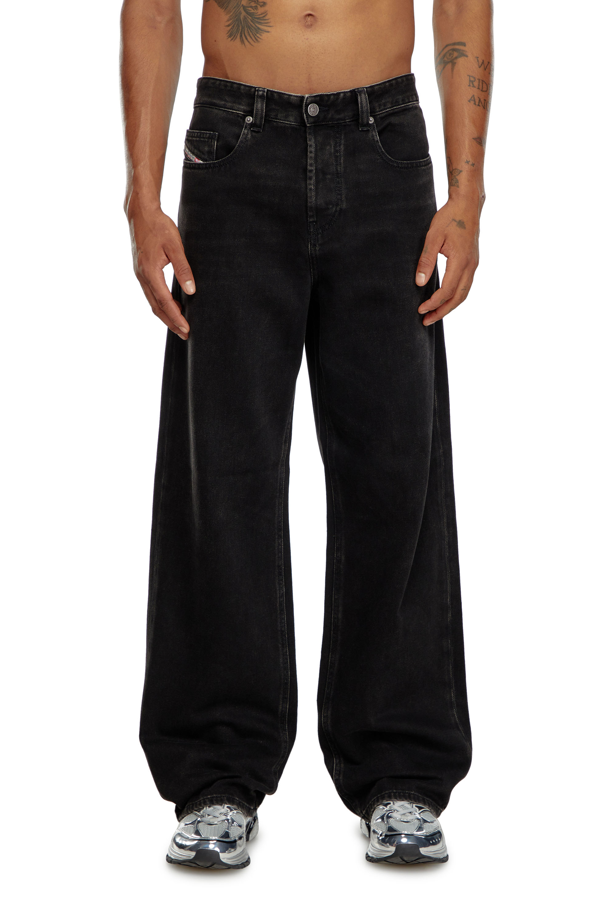 Relaxed Jeans 2001 D-Macro 09I35, Nero/Grigio scuro