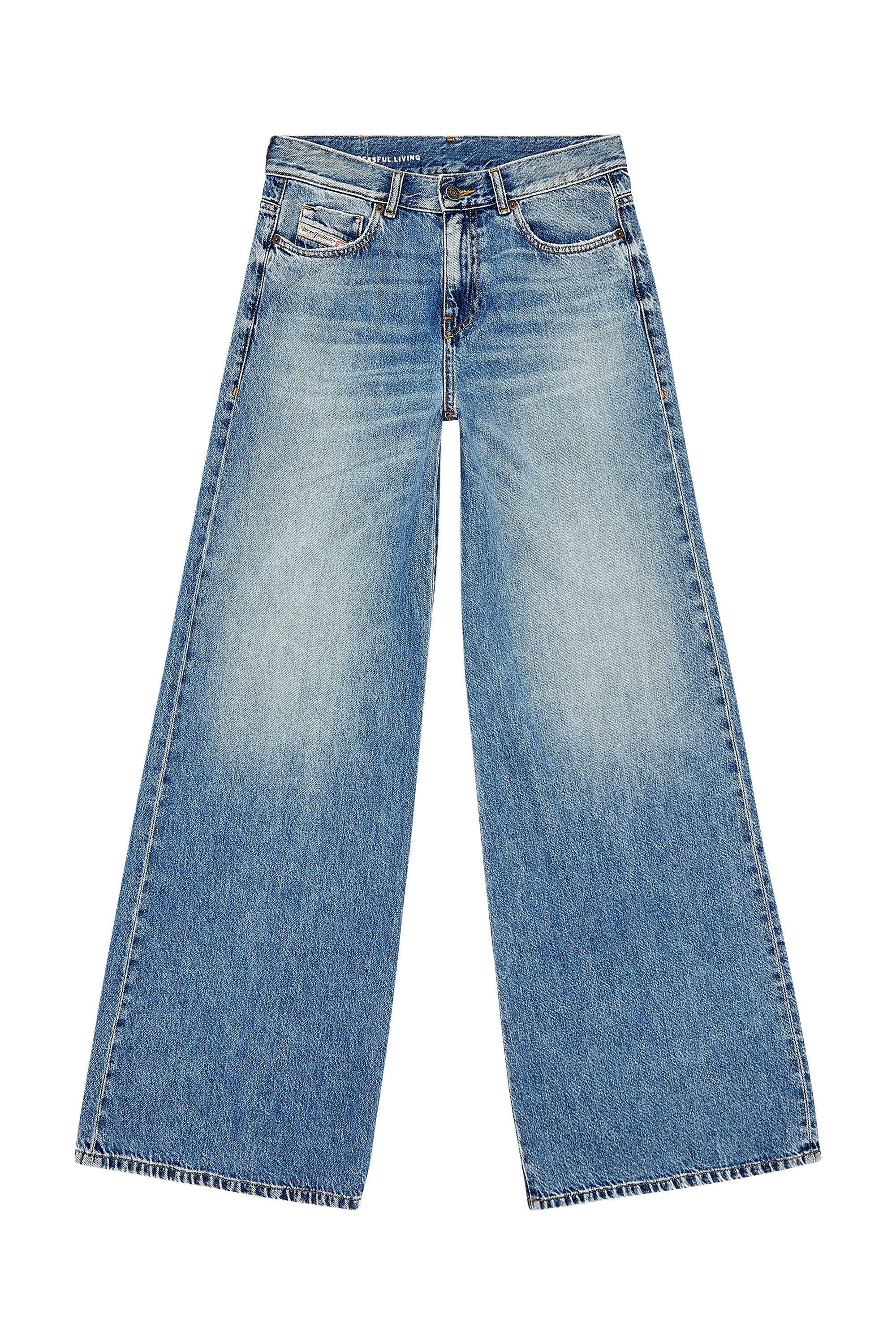 Diesel - Flare Jeans 1978 D-Akemi 09H95 Donna, Blu medio - Image 3