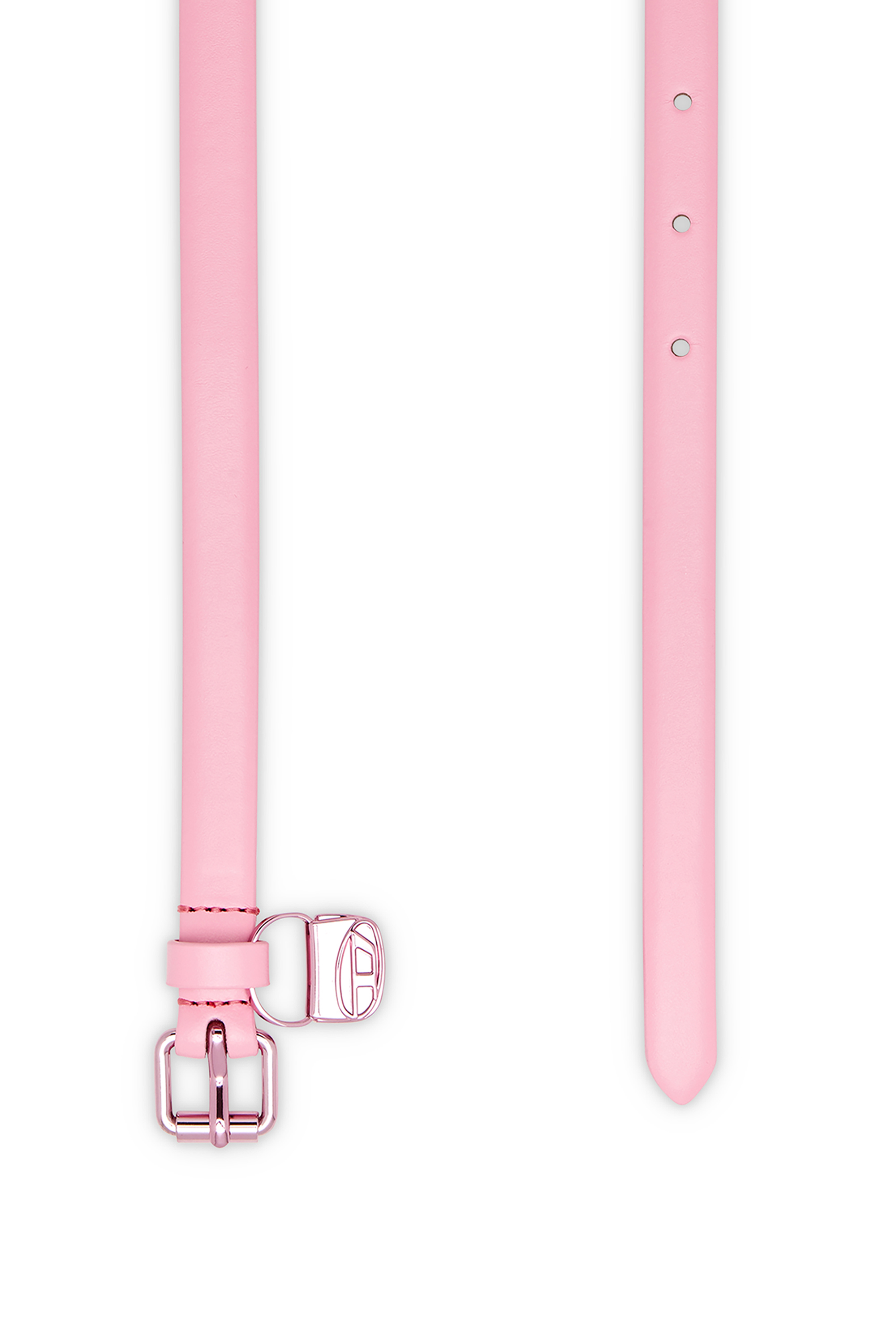 Diesel - B-CHARM HIP, Cintura 1.4 cm in pelle con charm 1DR Donna in Rosa - 2