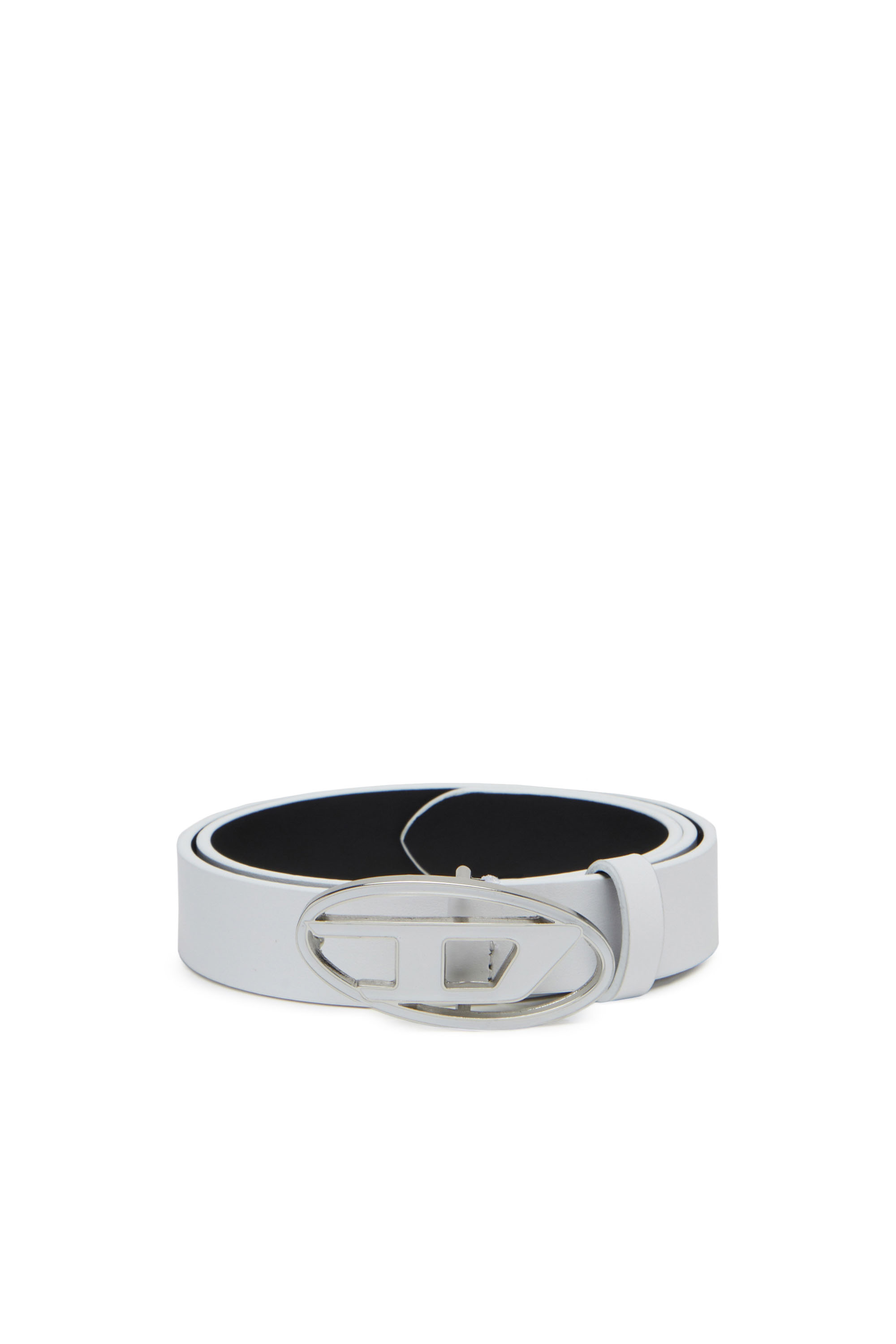 Diesel - B-1DR 25, Cintura 2.4 cm in pelle con fibbia smaltata Donna in Bianco - 1