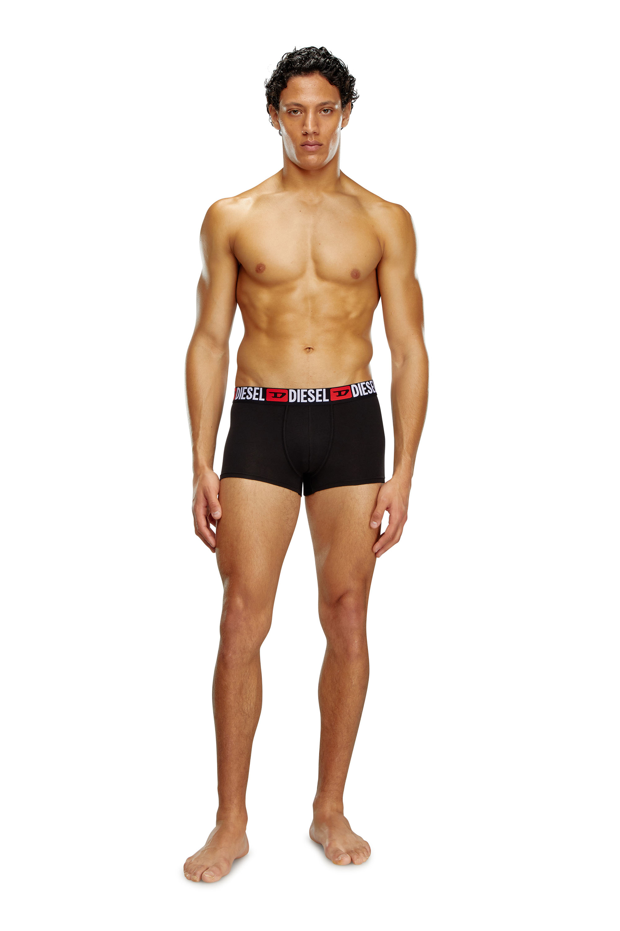 Diesel - UMBX-DAMIENTHREEPACK, Set di tre boxer con elastico in vita con logo all-over Uomo in Nero - 2