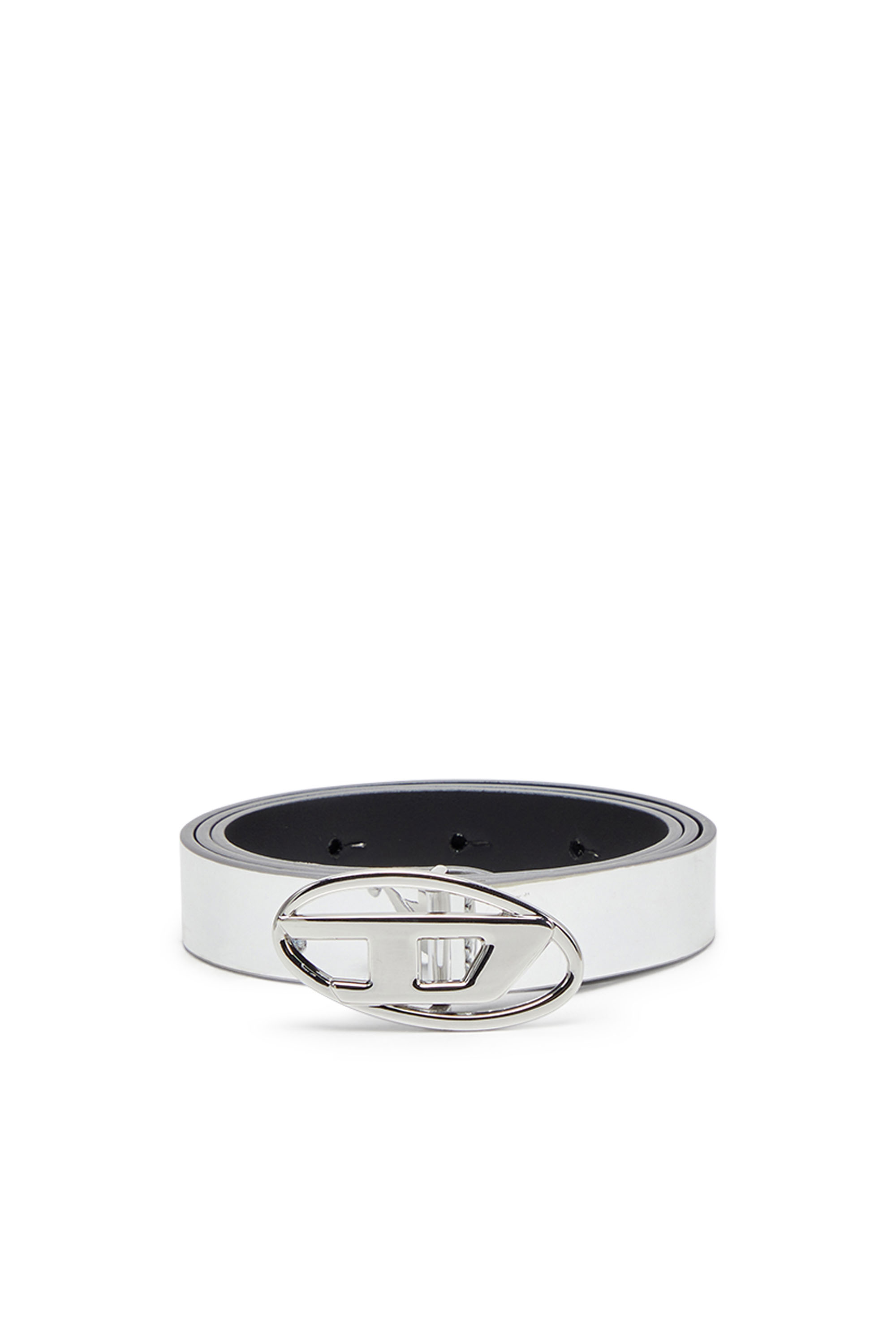 Diesel - B-1DR 20, Cintura 2 cm sottile metallizzata Donna in Bianco - 1